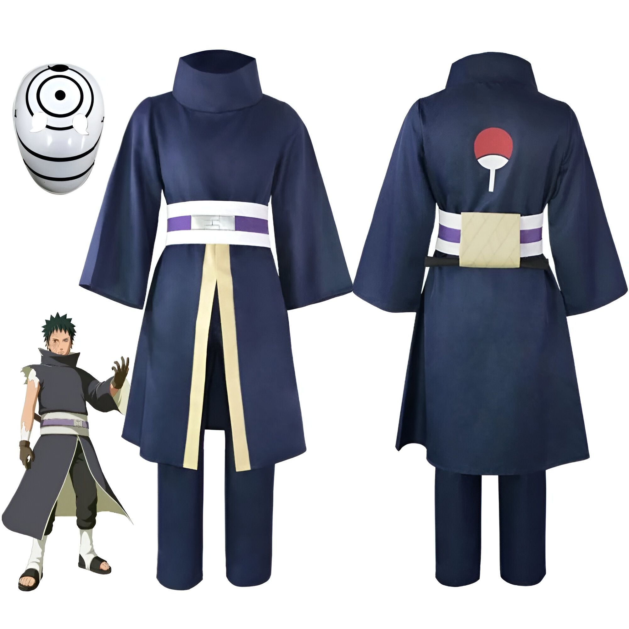 Gunbai d'Obito Uchiha Blanc Accessoire Cosplay Naruto
