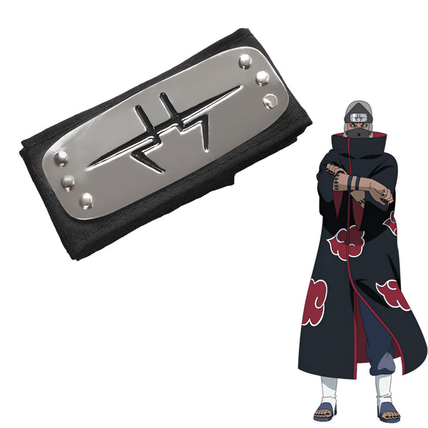 Bandeau de tête de Pain, le personnage de l'anime Naruto, avec son emblème rouge à six points.