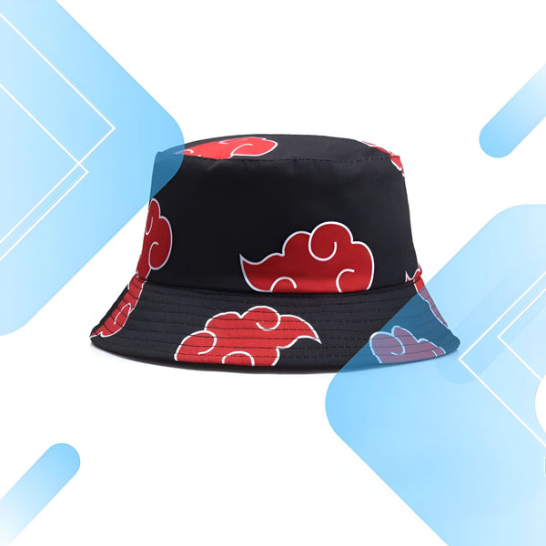 Bob noir avec des nuages ​​rouges, inspiré de l'univers de Naruto, idéal pour les fans de l'anime.