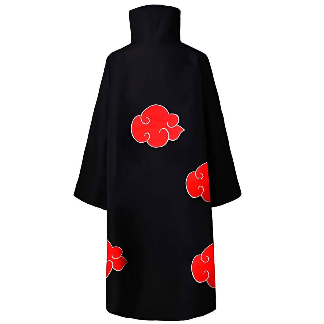 Capuche noire avec des nuages rouges, un vêtement de cosplay pour les fans de Naruto.