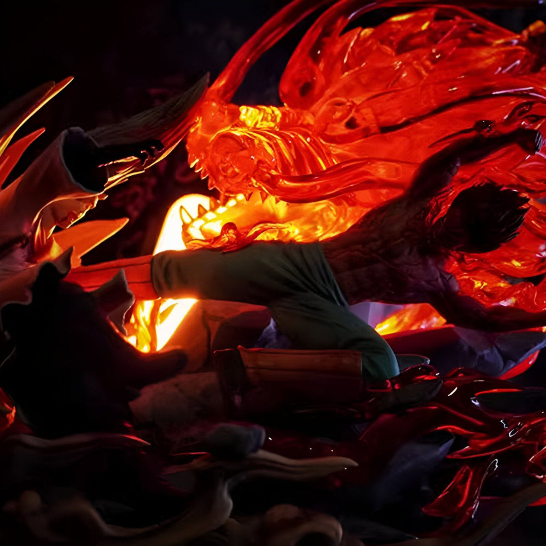 Statue de Naruto Shippuden en PVC représentant Naruto dans sa forme de Kurama à neuf queues, avec des détails impressionnants et une finition magnifique.