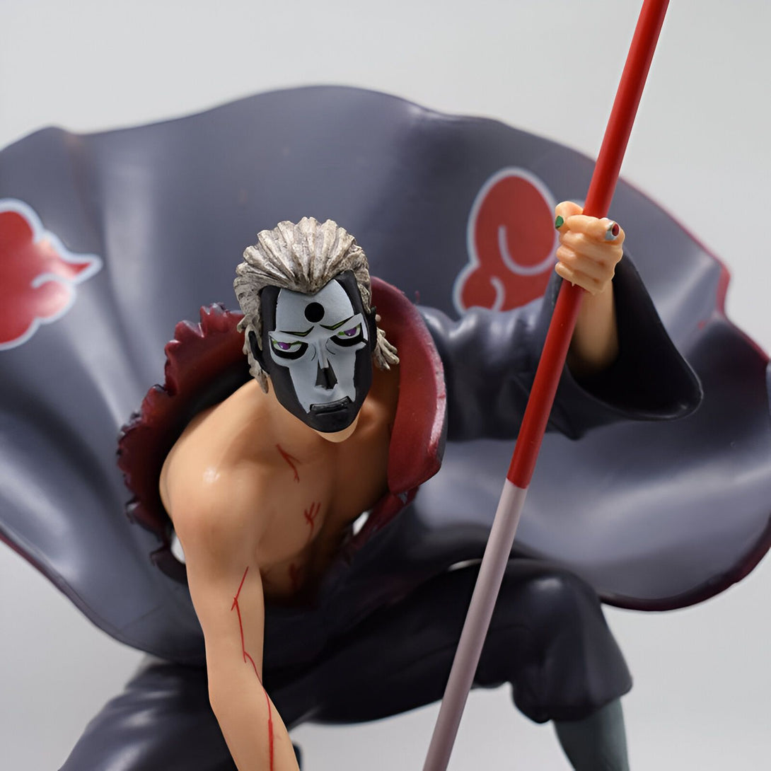 Figurines Naruto Shippuden - Figurine de Pain avec sa cape rouge et noire et son bâton.