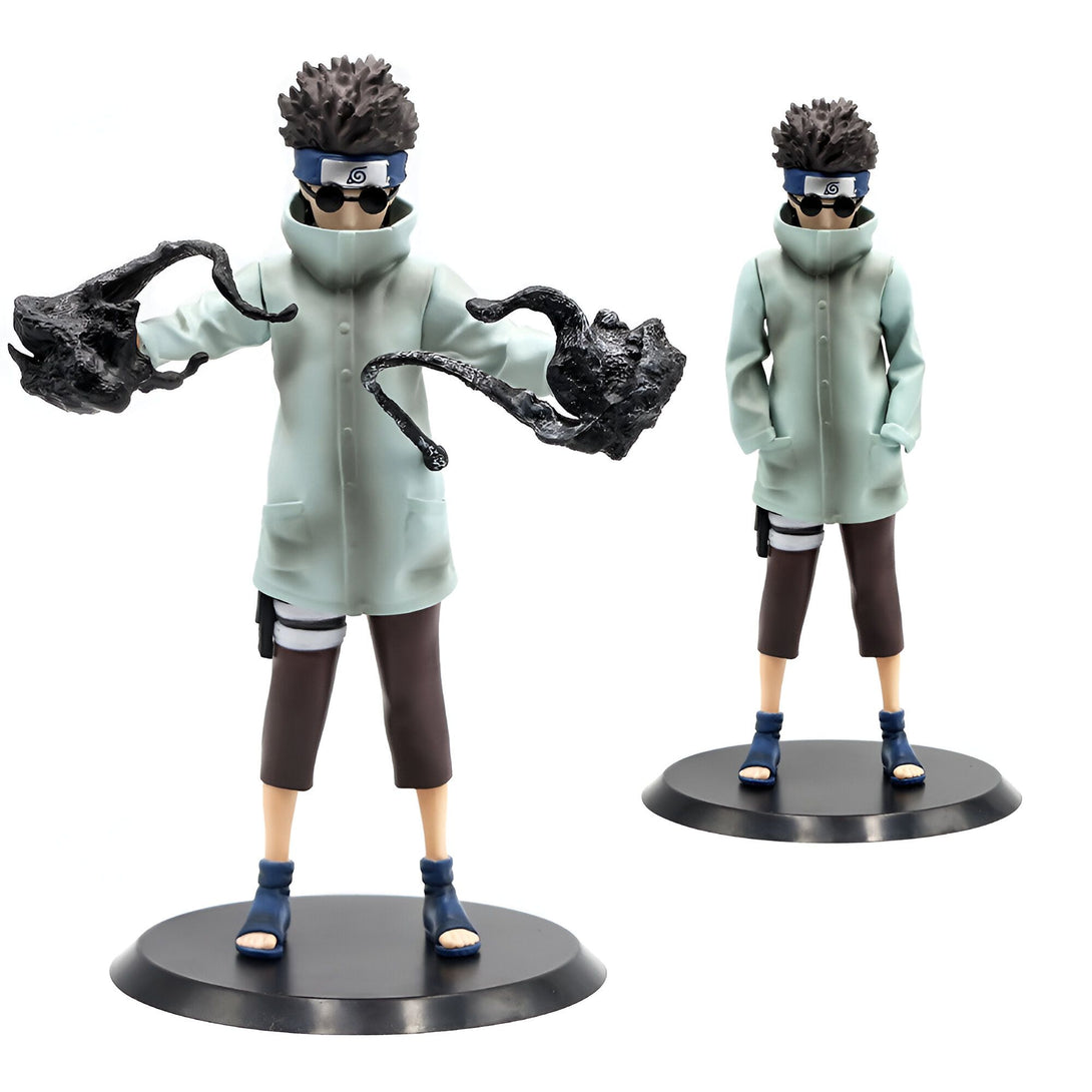 Figurines de collection Naruto de Hidan, un personnage du manga et de l'anime Naruto, portant son costume typique et tenant des armes de chakra noires.