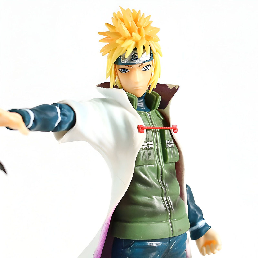 Figure de collection Naruto Shippuden représentant Jiraiya, portant son emblématique manteau blanc et son bandana. Cette figurine est un must-have pour tout fan de l'anime Naruto.
