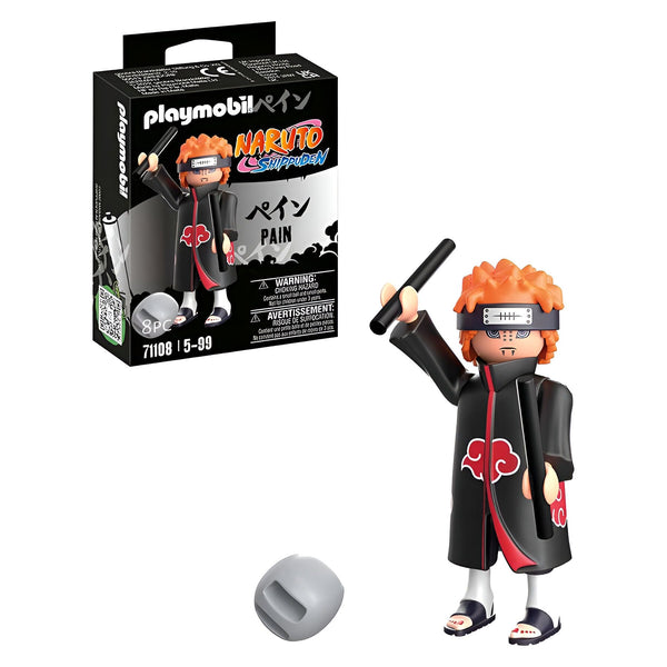 Figurines Playmobil Naruto Shippuden Pain avec bâton, 8 pièces, figurine de collection Naruto.