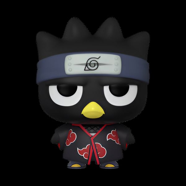 Une figurine Funko Pop de Tuxedo Sam habillé comme le personnage de Naruto, Kakashi Hatake. Il porte le bandeau du village caché de Konoha et la tenue de l'ANBU, avec le symbole du Sharingan sur le dos.