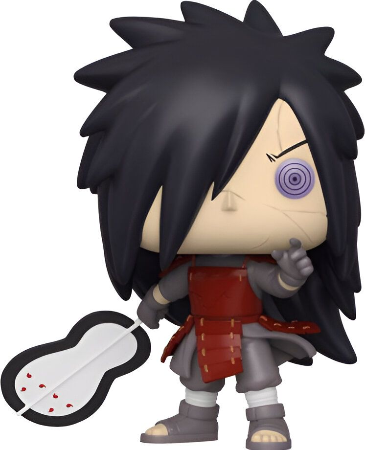 Figurine Funko Pop de Pain, un personnage de l'anime Naruto, avec son Sharingan et son arme.