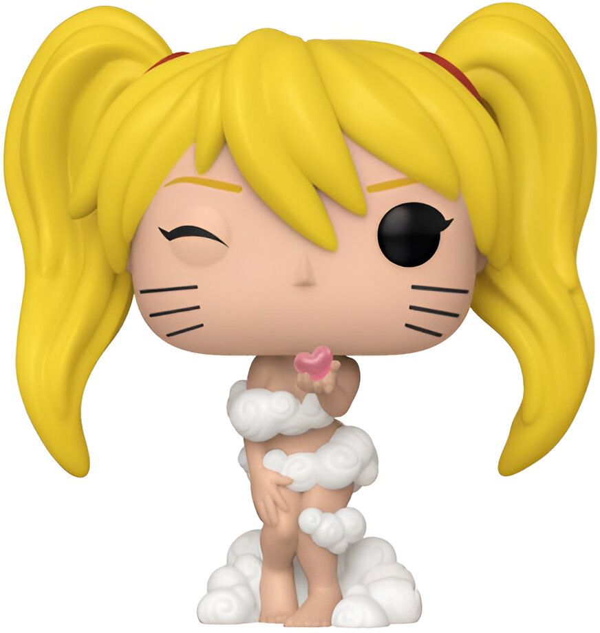 Figurine Funko Pop de Kushina Uzumaki, la mère de Naruto, portant un bikini en forme de nuage et tenant un petit cœur rose.