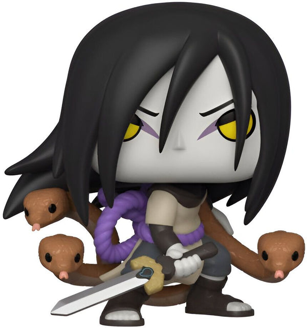 Figurine Funko Pop de Orochimaru de Naruto, avec ses serpents et son épée.