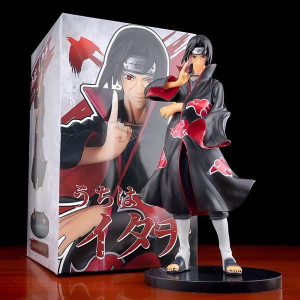Figurine de collection de Naruto représentant le personnage de Pain, le leader de l'Akatsuki, dans sa tenue noire et rouge emblématique.