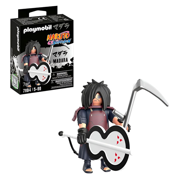 Figurines Playmobil Naruto Shippuden de Madara avec son arme et son bouclier.