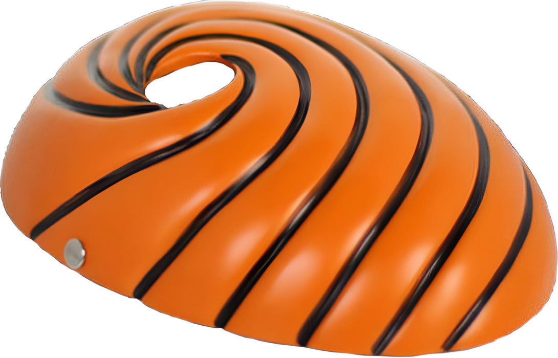 Masque de Pain Peintre, un accessoire Naruto en plastique orange avec des lignes noires.