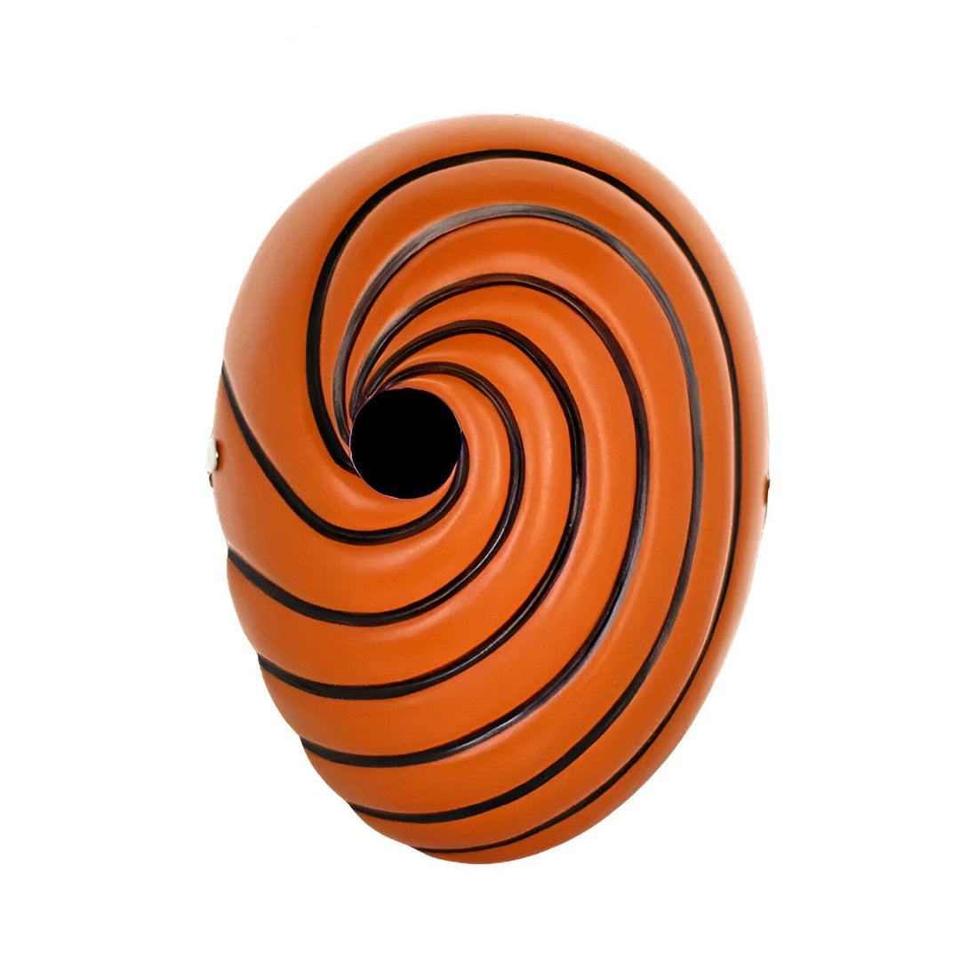 Masque de Pain, un personnage de l'anime Naruto, avec un motif de spirale orange et noire.