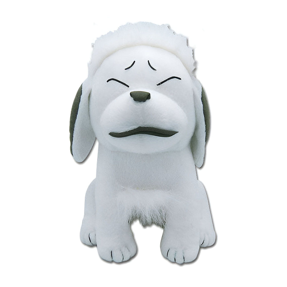 Peluche de chien blanc, Pakkun, de la série animée Naruto.