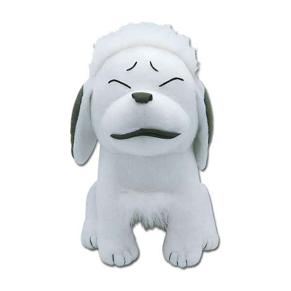 Peluche de chien blanc, Pakkun, de la série animée Naruto.