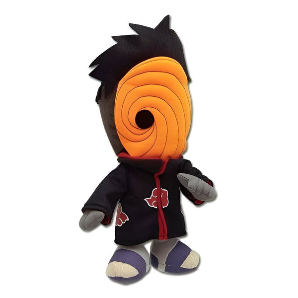 Peluche de Pain, un personnage de l'anime Naruto, portant son masque emblématique en forme de Rinnegan orange. Il est habillé de sa tenue noire et rouge caractéristique.