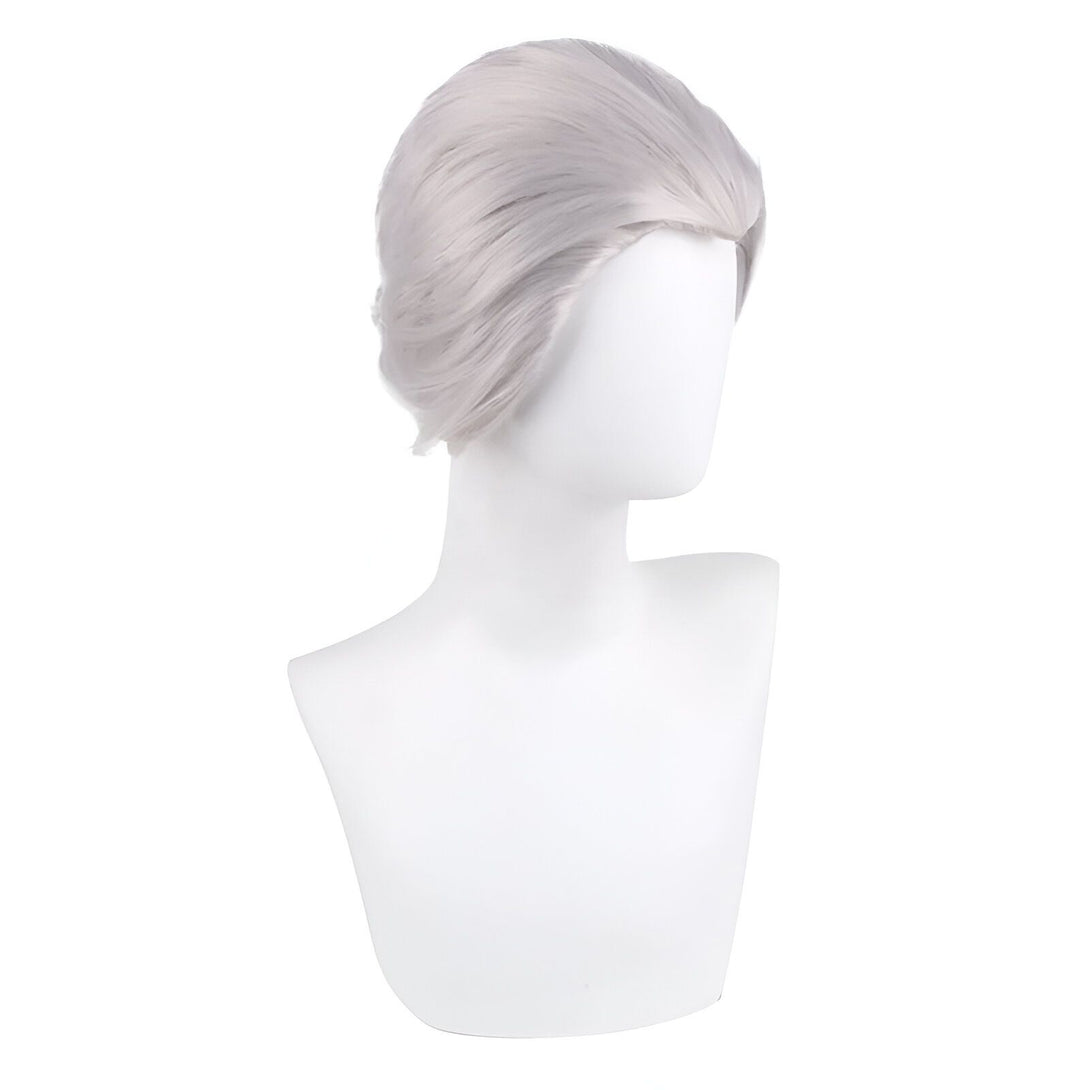 Perruque blanche pour cosplay, idéale pour les fans de Naruto. Cette perruque est de haute qualité et réaliste.