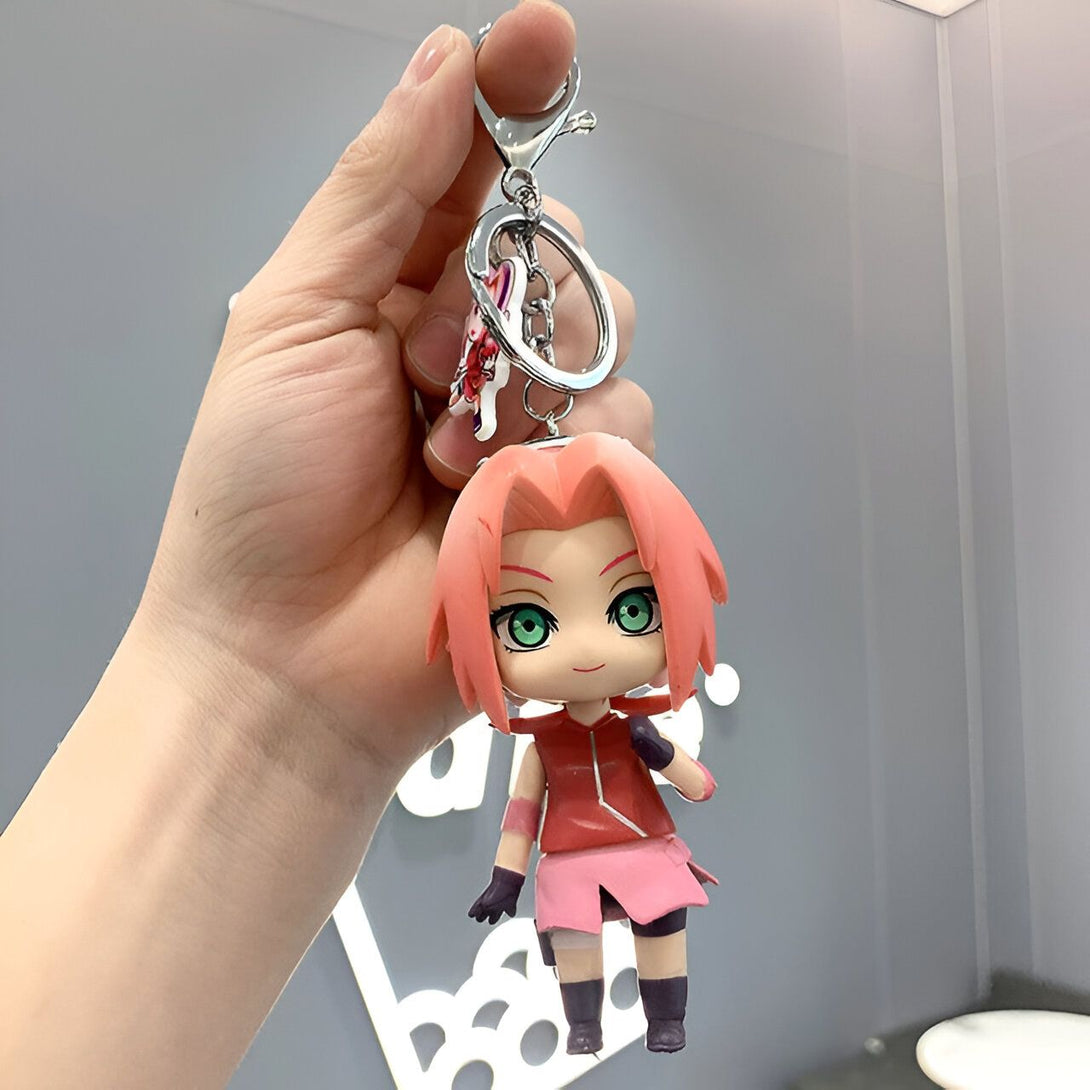 Porte-clés Naruto avec figurine de Sakura Haruno.