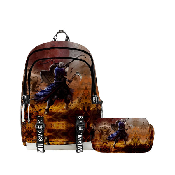 Sac à dos et trousse de maquillage Naruto avec l'image de Kakashi Hatake portant son Sharingan et utilisant le Chidori.