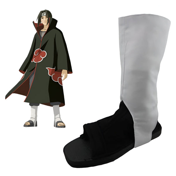 Chaussures de cosplay de style Naruto, inspirées par les chaussures de Pain, avec une illustration du personnage. Parfaites pour les fans de Naruto.