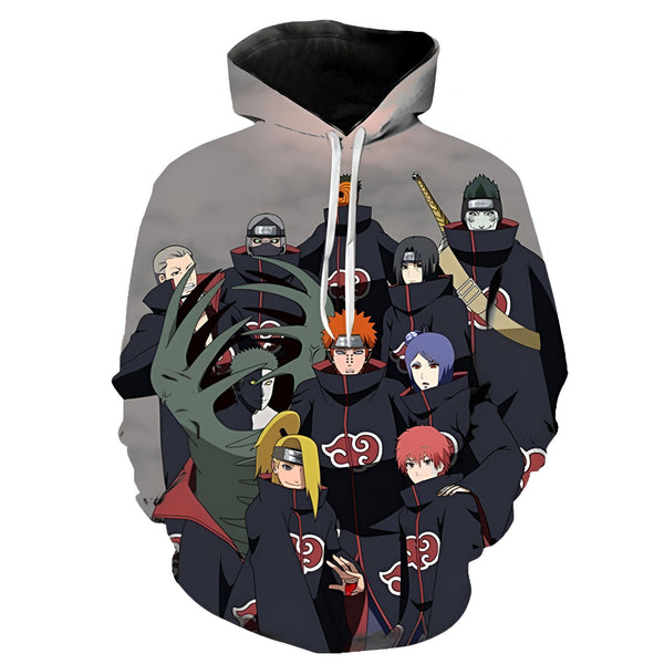 Sweat à capuche Naruto avec l'impression des membres de l'Akatsuki.